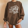 thumbnail image 4 of Fesfesfes Women Flannel Shirt Print Loose Roundneck Long-Sleeved Fleece Oversized Sweatshirt Pullover Sale Clearance, 4 of 8