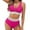 A-Hot Pink, variant on Ynynloco Plus Size Womens Bikini Sets High Waisted Swimsuit Bikini Bathing Suit for Women Two Pieces Swimwear, Swim Suits for Women 2025