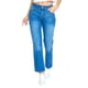 thumbnail image 1 of Jeans Mom Fit Para Mujer Mezclilla Rígida Moda Casual azul 9 Incógnita 110094, 1 of 6