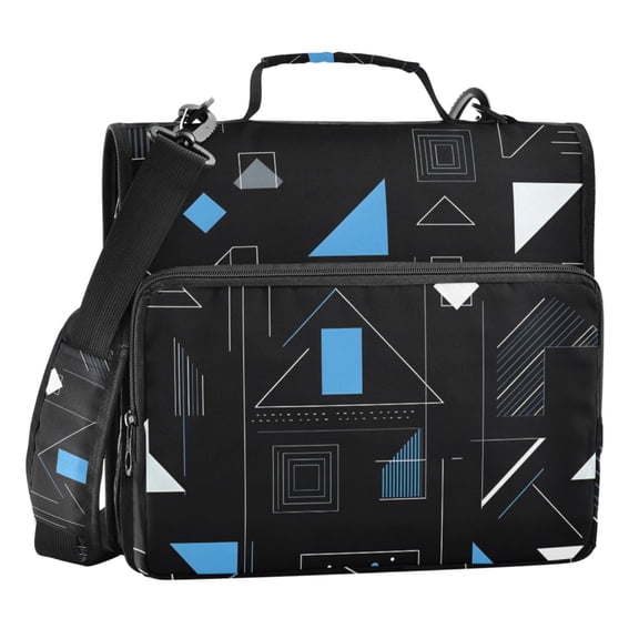 ALAZA Zipper Binder Irregular Triangle 3 Ring Trapper Keeper File Folder Organizer Bag