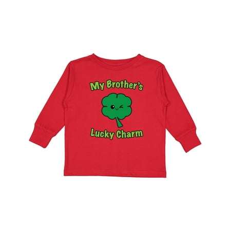 

Inktastic My Brother s Lucky Charm Gift Toddler Boy or Toddler Girl Long Sleeve T-Shirt