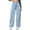 Blue, variant on Women's Casual Denim Pants High Waisted Slim Fitting Flared Jeans with Pockets Butt Lifting Straight Leg Trousers, Black XS