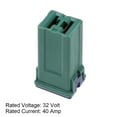 thumbnail image 3 of Uxcell 32V 40A Automotive Mini Cartridge Fuse Female Terminal Plastic Green 5pcs, 3 of 5
