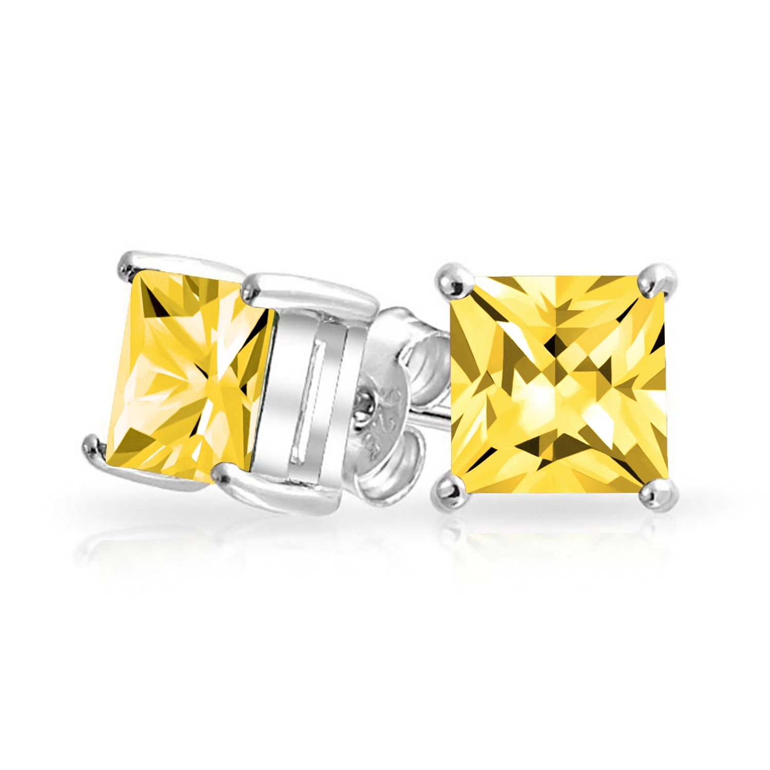 Wishrocks Round Cut White Cubic Zirconia Open Engagement Ring in 14K White Gold Over Sterling Silver