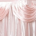 thumbnail image 6 of Efavormart Blush Satin Double Drape Table Skirt for Kitchen Dining Catering Wedding Birthday Party Decorations Events 17ft, 6 of 8