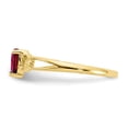 thumbnail image 4 of Primal Gold 10 Karat Yellow Gold Genuine Garnet Birthstone Ring, 4 of 8