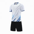 thumbnail image 4 of CAICJ98 Kids Soccer Jerseys for Boys Girls Training Outfit Team Uniform Athletic Shirts Shorts Clothing Sets Sportswear (A,9-10 Years), 4 of 4