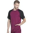 thumbnail image 6 of Dickies Dynamix Medical Scrubs Top for Men Crew Neck DK670, S, Wine, 6 of 8