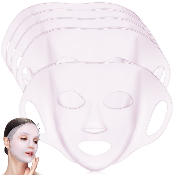 Milisten 5 Pcs Silicone Face Masks Reusable Face Masks Skincare Face Mask Holder Moisturizing Mask Covers Beauty Supplies