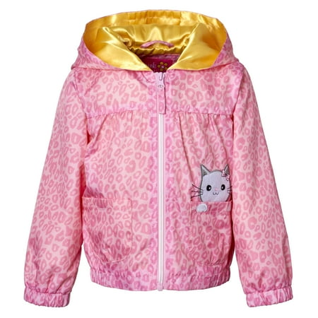 - Baby Girl Cheetah Print Windbreaker Jacket
