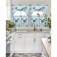 thumbnail image 4 of Coastal Whale Swag Curtains for Living Room/Bedroom Windows, Nautical Ocean Shells Seaweed Coral Kitchen Curtains and Valances Set 36 Inch Length, Light Filtering Swags Valance Curtain Panels, 4 of 5