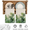 thumbnail image 5 of Tropical Plants Kitchen Towels Set of 4, Summer Monstera Green Palm Leaves on Linen Absorbent Dish Towels for Kitchen, Microfiber Hand Towel, Quick Drying Tea Towel for Cleaning Decorative Dishcloths, 5 of 7