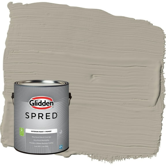 Glidden Spred Sharkskin / Gray Semi-Gloss Interior Paint with Primer, 1 Gallon