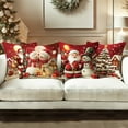 thumbnail image 6 of HCBY Christmas Themed Cushion Cover, Red Christmas Style Pillows Covers, Soft Decorative Cushion Cases, Throw Pillow Covers, for Sofa Couch Living Room Home Decor Office Bedroom, 6 of 8