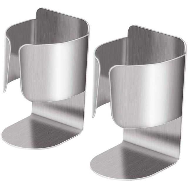 Soporte para cepillos de dientes de acero inoxidable, autoadhesivo, montado en la pared, soporte para cepillos de dientes para baño, pasta duradera para baño, cocina, sin perforación