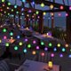 thumbnail image 3 of Cadena de luces solares, decoración para exteriores, luces de globo de cristal multicolor a prueba de agua, con 8 modos de iluminación, encendido automático del anochecer al amanecer, eficiencia, 3 of 6