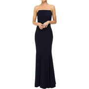 Jill Stuart Women's Dress Navy Off-The-Shoulder Ball Gown