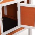 thumbnail image 6 of Pefilos 47" Deluxe Wooden Chicken Coop Hen House, Rabbit Wood Hutch, Indoor Outdoor Bunny Cage with Run, No Leak Tray and UV Panel, Natural, 6 of 11