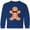 Royal Blue, variant on Inktastic Cute Gingerbread Man with Red Plaid Bowtie Long Sleeve Youth T-Shirt