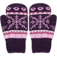 thumbnail image 3 of Manoplas para mujer, manoplas de invierno con forro sherpa para clima frío, mitones gris claro/morado JAMW Sencillez, 3 of 5