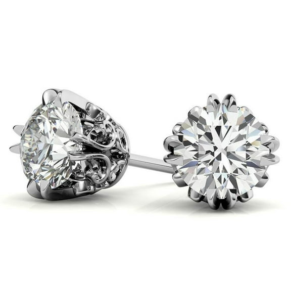 Round Moissanite Studs | 925 Sterling Silver | Anti Tarnish Earrings for Her