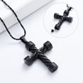 thumbnail image 4 of Rope Winding Cross Cremation Ashes Urn Pendant Necklace Memorial Keepsake Jewelry Lord’s Prayer Cross Ashes Necklaces, 4 of 6