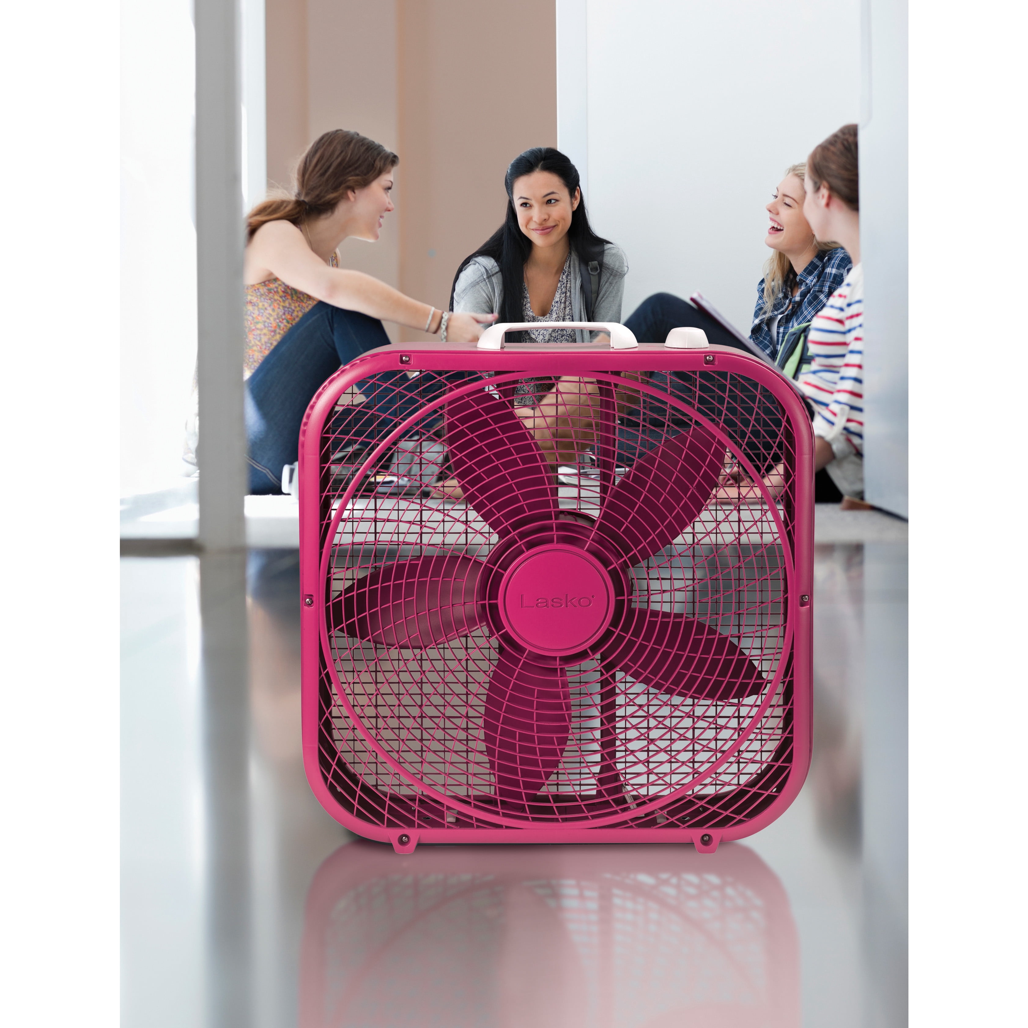 Lasko Cool Colors 20 Box Fan with 3 Speeds, B20307, Fuchsia Supreme -  Walmart.com