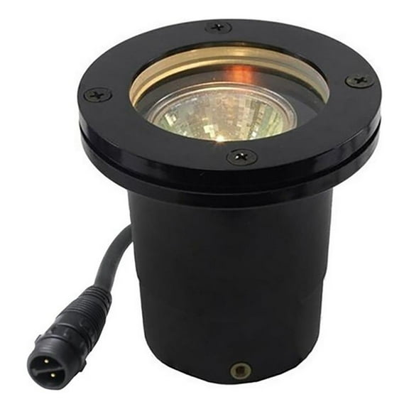 AQ Lighting Metal & Composite Well Light with Open Face Cover in Black