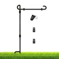 thumbnail image 2 of SZHLUX 35.4" Black Metal Garden Flag Stand with Tiger Clip & Spring Stoppers, 2 of 9