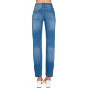 Wax Jeans Women's High Waisted Straight Leg Repreve Denim Jeans-MED-1