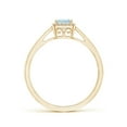 thumbnail image 2 of ANGARA Natural Classic Square Aquamarine Halo Ring in 14K Yellow Gold for Women (Size-4mm) | March Birthstone, Birthday, Anniversary, Jewelry Gift for Women | Natural Aquamarine Ring, 2 of 9