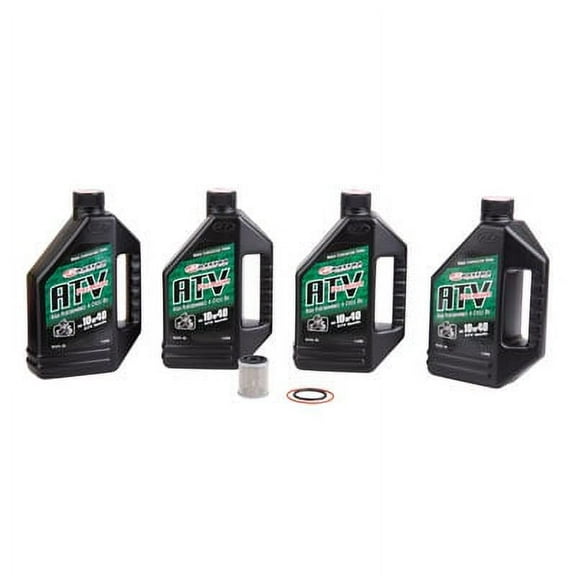 Oil Change Kit With Maxima ATV Premium 4-T 10W-40 for Yamaha BIG BEAR 400 IRS 4x4 2007-2012