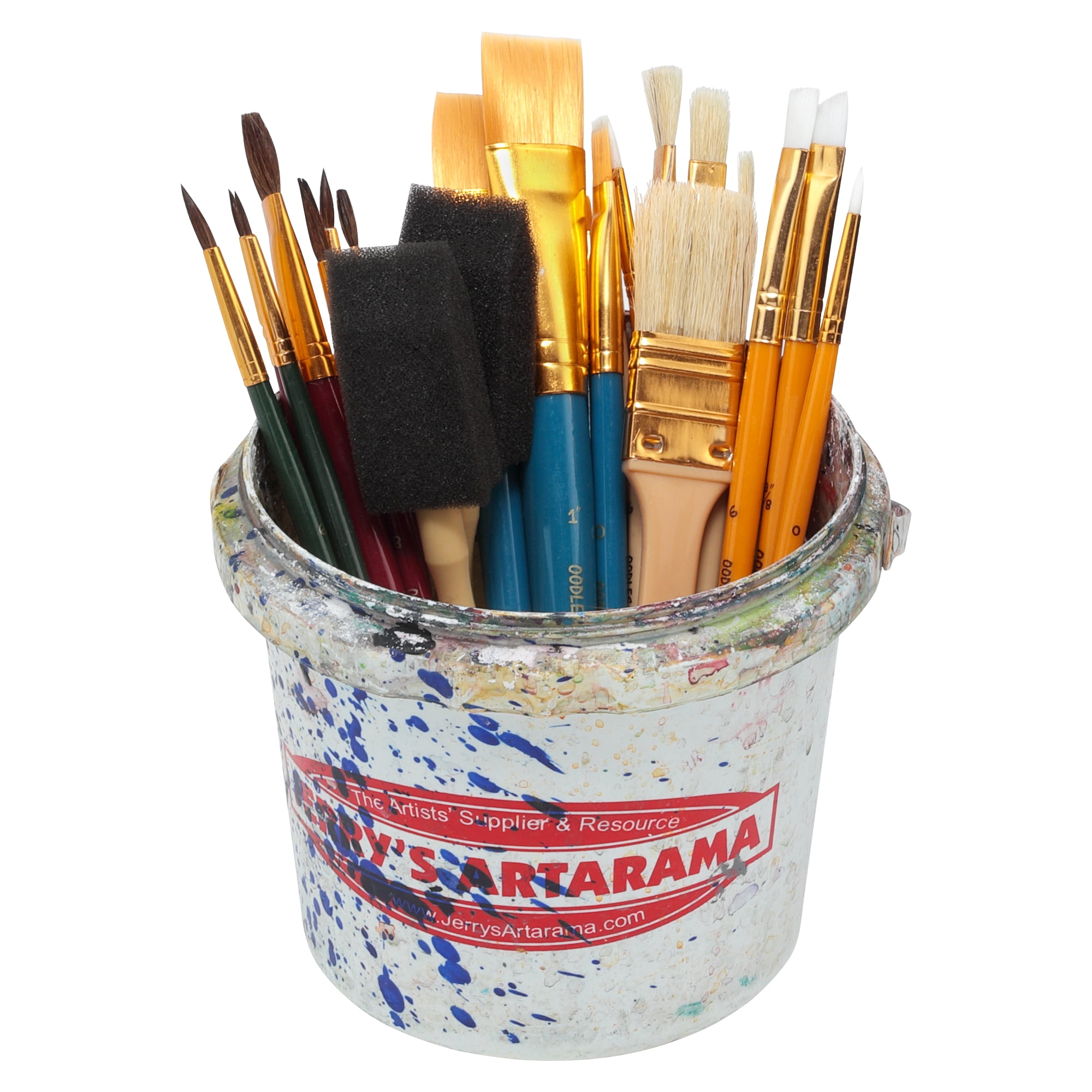 Oodles Of Brushes Economical Art Brush Set of 25 - Balanced Assortment Of Economical Brushes For Art, Craft, Hobby And Home