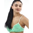 thumbnail image 3 of No Boundaries Women's and Women's Plus Terry Stripe Underwire Swim Top, Sizes XXS-XXL, 3 of 5