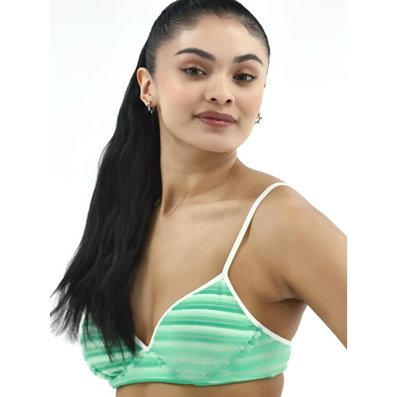 No Boundaries Women's and Women's Plus Terry Stripe Underwire Swim Top, Sizes XXS-XXL