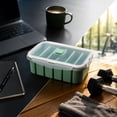 thumbnail image 2 of Snmubt Large Capacity Multi-Compartment Silicone Lunch Box, 6-Section Bento Bowl with Lid, Microwave & Freezer Safe for Meal Prep Green, 2 of 5