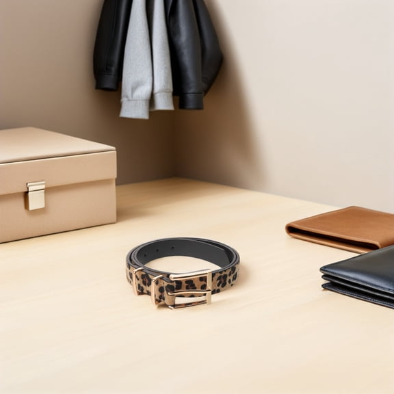 LOLIPPYY Fashion Womens Leopard Print Belt with Durable Faux for Jeans and Dresses