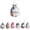 Black and White, variant on Handcrafted Cat Whisker Keepsake Jar Memorial Bottle for Cat LoversPink