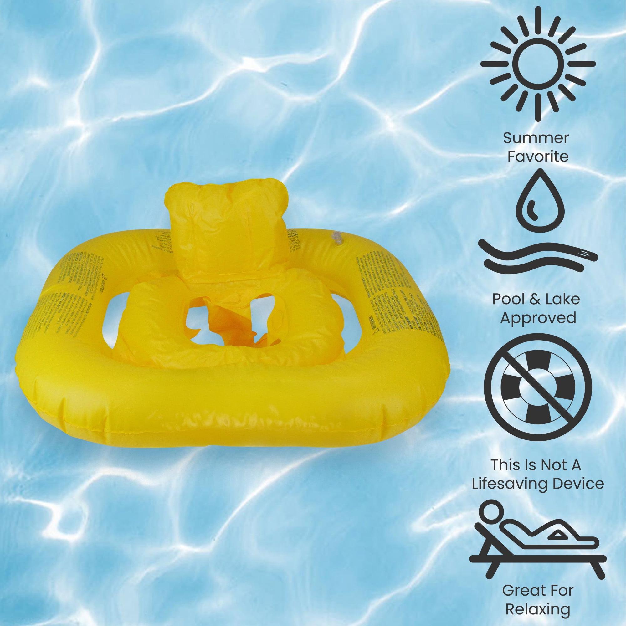 Swim Central Inflatable Buoy Baby Swimming Pool Float - 22"