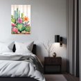 thumbnail image 2 of ZHONGYUTONG Cactus Canvas Wall Art Desert Botanical Painting Succulent Spiny Flower Picture Mexican Artwork Home Decor Framed (28.00" x 42.00"), 2 of 5