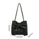 thumbnail image 3 of Bolso de hombro de lona moño para mujer - Material de poliéster, correa ajustable, 28x22x10cm, bolso ligero en rosa negro blanco – Bolso casual elegante para viajes, 3 of 6