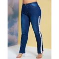 thumbnail image 1 of Jeans Talla Extra Delgados Cinta Lateral Rosegal Vaqueros de talla grande, 1 of 5