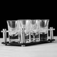 thumbnail image 3 of Wine Cup Holder High Stability Transparent Lightweight Square Heavy Base Shot Glass Rack for Bar, 3 of 8