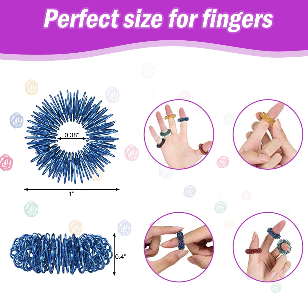 Buy WEPSEN Spiky Sensory Rings, 10 Pack, Stress Relief Fidget Sensory