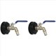 thumbnail image 1 of 2X IBC Ball Outlet Tap Tank Adaptador de Drenaje de Alimenticio de 3/4 Pulgadas S60X6 Tanque de 1000 L Contenedor de Agua de Lluvia Válvula de Grifo de Manguera de Latón, 1 of 5