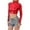 A-Red247, variant on Womens Tshirts Semi Turtleneck Long Sleeve Metallic Fabric Cropped T-Shirts Slim Carnival Party Summer Chic Tops