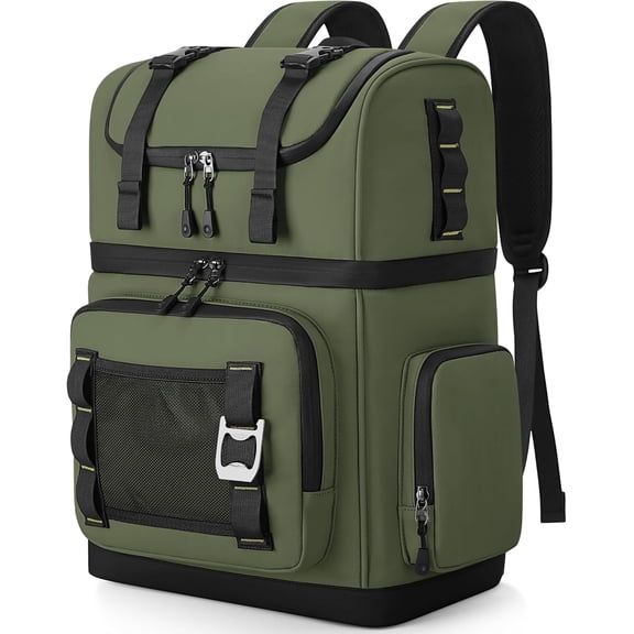 Large Waterproof Insulated Cooler Backpack 26L Double Decker Leak Proof for Beach Camping Picnic Travel