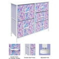 thumbnail image 3 of Sorbus Dresser with 5 Drawers - Furniture Storage Chest for Kid’s, Teens, Bedroom, Nursery, Playroom, Clothes, Toys - Steel Frame, Wood Top, Tie-dye Fabric Bins (Blue/Pink/Purple), 3 of 3