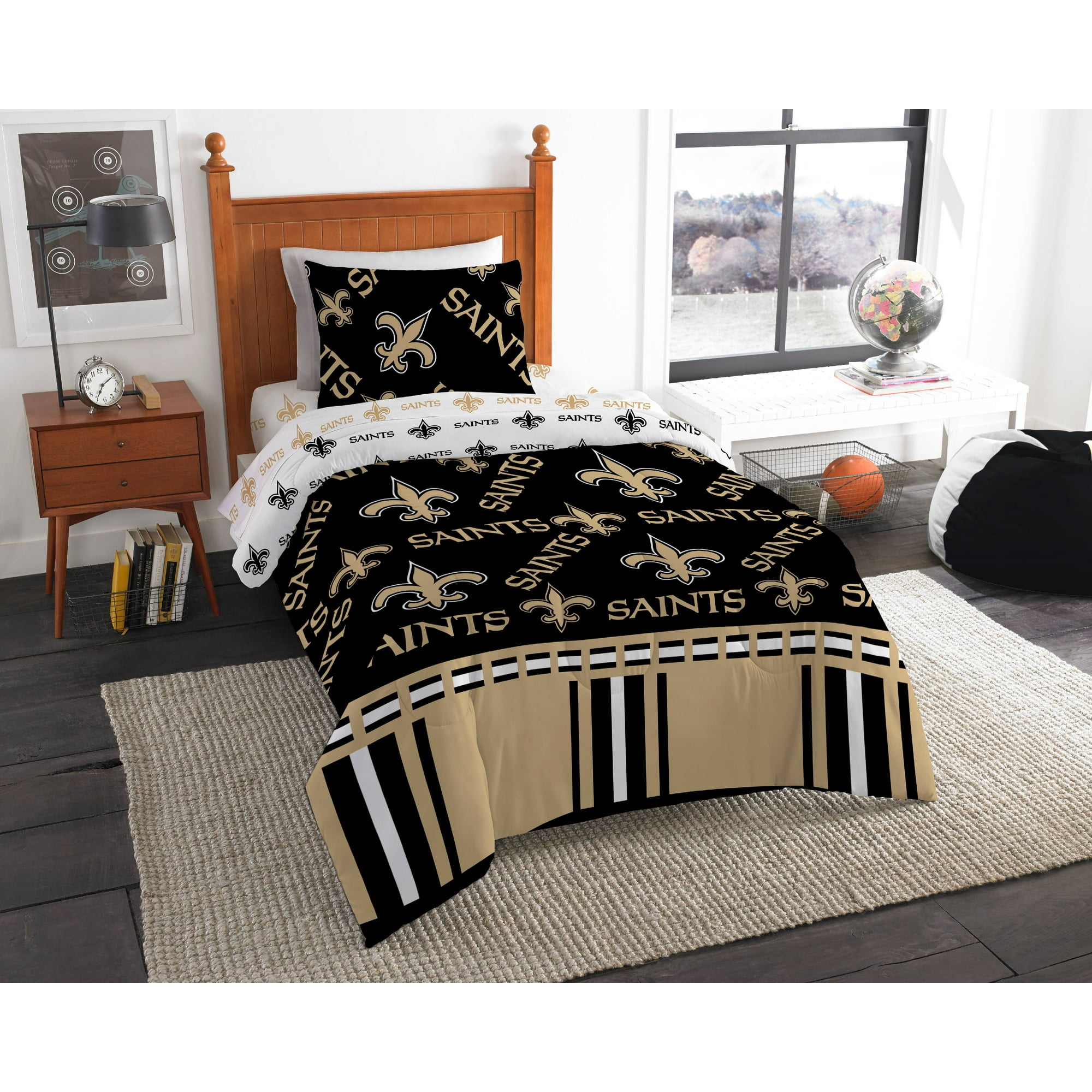 Comforter Set Twin New Orleans Saints NFL 4 Pc Bedding ...