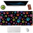 thumbnail image 3 of Large Mouse Pad, Full Desk XXL Extended Gaming Mouse Pad 35.4" x 15.7", Waterproof Desk Mat Stitched Edges, Non-Slip Laptop Computer Keyboard Mousepad for Office and Home, Dog Paws, 3 of 6